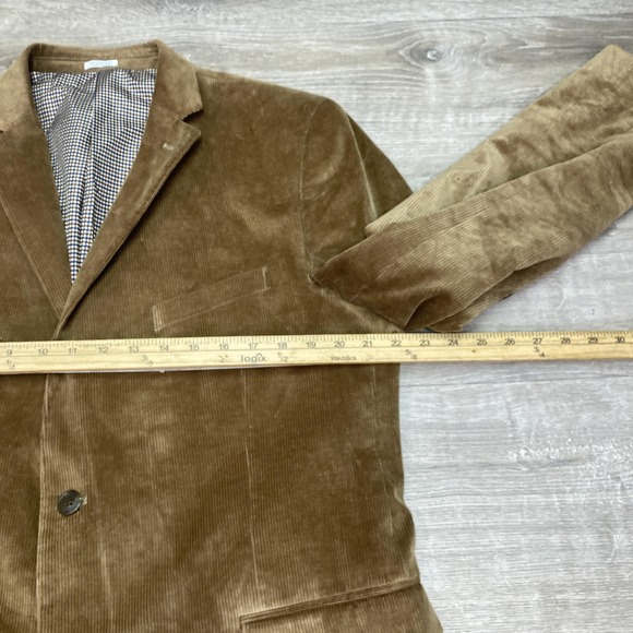 Saddlebred Blazer Mens 44L Brown Corduroy Heritage Sport Coat Elbow Patches - Picture 2 of 12